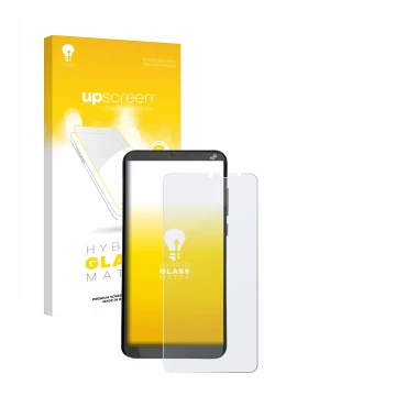 Vorderseite einer Produktverpackung mit dem Markenlogo upscreen. Daneben ist das Gerät Brondi Amico XL mit dem zugehörigen Dis