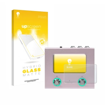 Vorderseite einer Produktverpackung mit dem Markenlogo upscreen. Daneben ist das Gerät Hotone Ampero Mini mit dem zugehörigen 