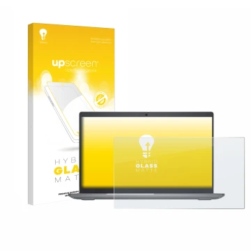 Vorderseite einer Produktverpackung mit dem Markenlogo upscreen. Daneben ist das Gerät Dell Latitude 5550 Laptop mit dem zugeh