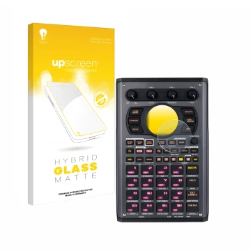 Vorderseite einer Produktverpackung mit dem Markenlogo upscreen. Daneben ist das Gerät Roland SP-404MKII mit dem zugehörigen D
