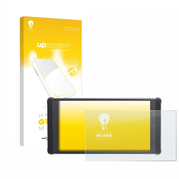 Vorderseite einer Produktverpackung mit dem Markenlogo upscreen. Daneben ist das Gerät Portkeys PT6 mit dem zugehörigen Displa