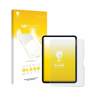 Vorderseite einer Produktverpackung mit dem Markenlogo upscreen. Daneben ist das Gerät Apple iPad Pro 11