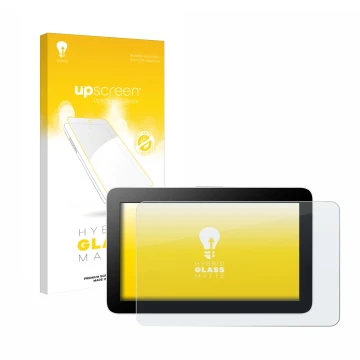 Vorderseite einer Produktverpackung mit dem Markenlogo upscreen. Daneben ist das Gerät Wacom One 12 mit dem zugehörigen Displa