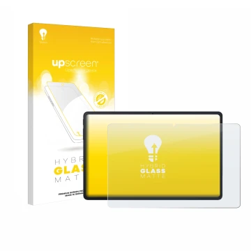 Vorderseite einer Produktverpackung mit dem Markenlogo upscreen. Daneben ist das Gerät Blackview Tab 90 WiFi mit dem zugehörig