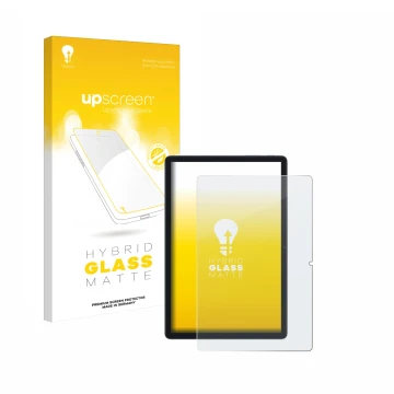 Vorderseite einer Produktverpackung mit dem Markenlogo upscreen. Daneben ist das Gerät Blackview Tab 80 mit dem zugehörigen Di