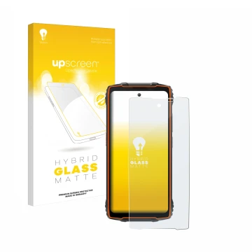 Vorderseite einer Produktverpackung mit dem Markenlogo upscreen. Daneben ist das Gerät Blackview Oscal Pilot 2 mit dem zugehör