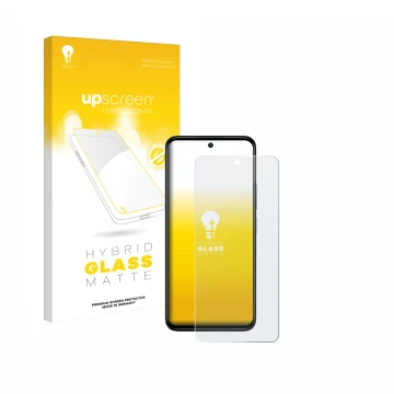 Vorderseite einer Produktverpackung mit dem Markenlogo upscreen. Daneben ist das Gerät Xiaomi Redmi 13 mit dem zugehörigen Dis