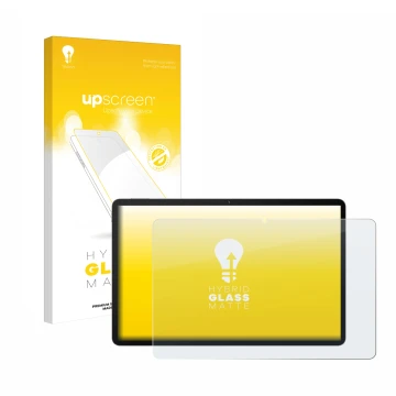 Vorderseite einer Produktverpackung mit dem Markenlogo upscreen. Daneben ist das Gerät Huawei MatePad SE 11