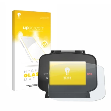 Vorderseite einer Produktverpackung mit dem Markenlogo upscreen. Daneben ist das Gerät PowaKaddy FX7 GPS 3.5
