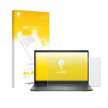 Vorderseite einer Produktverpackung mit dem Markenlogo upscreen. Daneben ist das Gerät Dell Latitude 15 3540 mit dem zugehörig