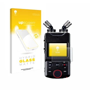 Vorderseite einer Produktverpackung mit dem Markenlogo upscreen. Daneben ist das Gerät Tascam Portacapture X6 mit dem zugehöri
