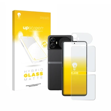 Vorderseite einer Produktverpackung mit dem Markenlogo upscreen. Daneben ist das Gerät Blackview Hero 10 (Display+Rückseite) m