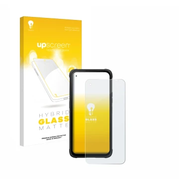 Vorderseite einer Produktverpackung mit dem Markenlogo upscreen. Daneben ist das Gerät Hammer Blade V mit dem zugehörigen Disp