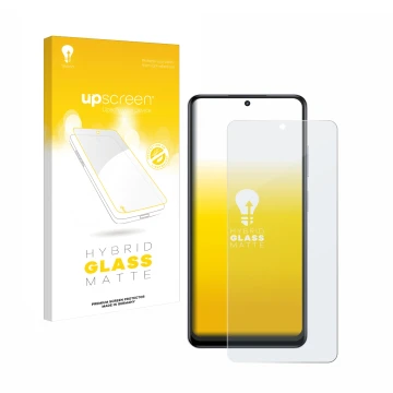 Vorderseite einer Produktverpackung mit dem Markenlogo upscreen. Daneben ist das Gerät realme 12 4G mit dem zugehörigen Displa