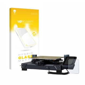 Vorderseite einer Produktverpackung mit dem Markenlogo upscreen. Daneben ist das Gerät Elegoo Neptun 4 mit dem zugehörigen Dis