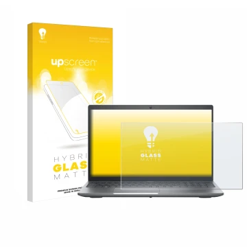 Vorderseite einer Produktverpackung mit dem Markenlogo upscreen. Daneben ist das Gerät Dell Precision 3580 mit dem zugehörigen