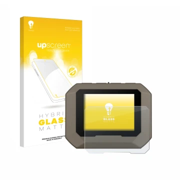 Vorderseite einer Produktverpackung mit dem Markenlogo upscreen. Daneben ist das Gerät Garmin Xero C1 Pro mit dem zugehörigen 