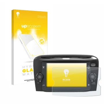 Vorderseite einer Produktverpackung mit dem Markenlogo upscreen. Daneben ist das Gerät Lancia Ypsilon 7