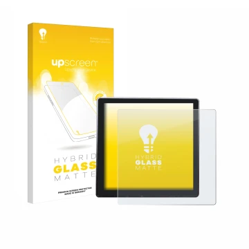 Vorderseite einer Produktverpackung mit dem Markenlogo upscreen. Daneben ist das Gerät Shelly Wall Display mit dem zugehörigen