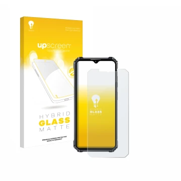 Vorderseite einer Produktverpackung mit dem Markenlogo upscreen. Daneben ist das Gerät Oukitel WP28 S mit dem zugehörigen Disp