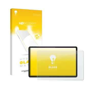 Vorderseite einer Produktverpackung mit dem Markenlogo upscreen. Daneben ist das Gerät Lenovo Tab K11 mit dem zugehörigen Disp