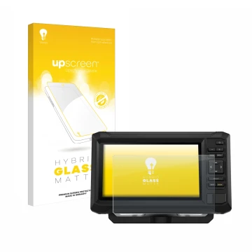 Vorderseite einer Produktverpackung mit dem Markenlogo upscreen. Daneben ist das Gerät Garmin ECHOMAP UHD2 7