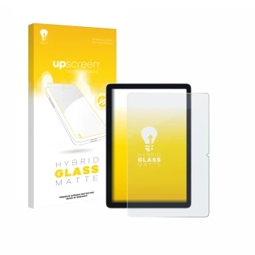 Vorderseite einer Produktverpackung mit dem Markenlogo upscreen. Daneben ist das Gerät Doogee T10 Pro mit dem zugehörigen Disp