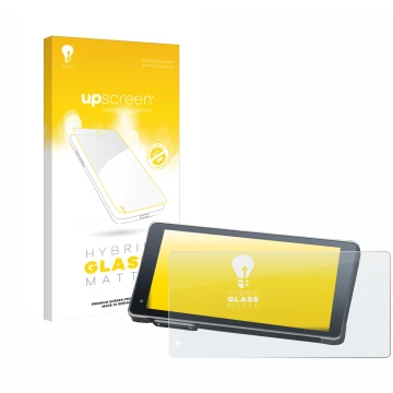 Vorderseite einer Produktverpackung mit dem Markenlogo upscreen. Daneben ist das Gerät Lamto Smart Screen RC12 5.5