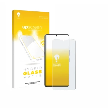 Vorderseite einer Produktverpackung mit dem Markenlogo upscreen. Daneben ist das Gerät Cubot Max 5 mit dem zugehörigen Display