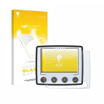 Vorderseite einer Produktverpackung mit dem Markenlogo upscreen. Daneben ist das Gerät Skytraxx 5 Mini mit dem zugehörigen Dis