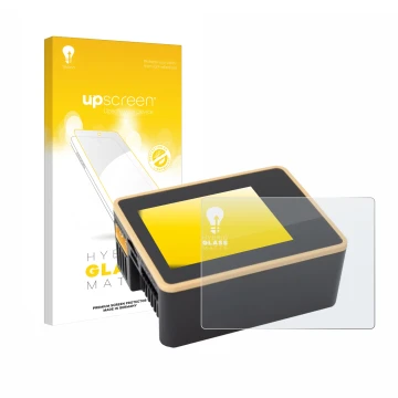 Vorderseite einer Produktverpackung mit dem Markenlogo upscreen. Daneben ist das Gerät Junsi iCharger X6 mit dem zugehörigen D