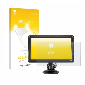 Vorderseite einer Produktverpackung mit dem Markenlogo upscreen. Daneben ist das Gerät Xgody X10 9