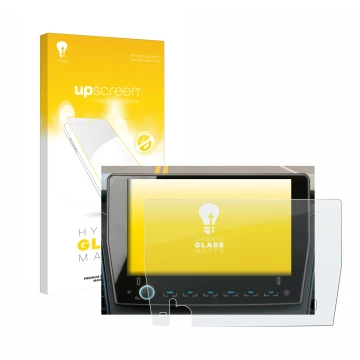 Vorderseite einer Produktverpackung mit dem Markenlogo upscreen. Daneben ist das Gerät Xzent F-285 mit dem zugehörigen Display