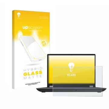 Vorderseite einer Produktverpackung mit dem Markenlogo upscreen. Daneben ist das Gerät Lenovo ThinkPad P16 Gen 2 Non-Touch mit