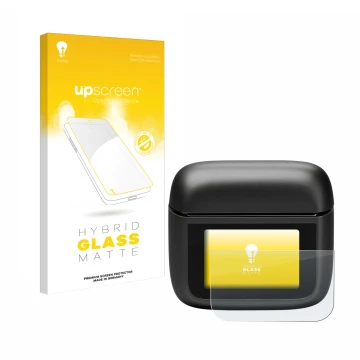 Vorderseite einer Produktverpackung mit dem Markenlogo upscreen. Daneben ist das Gerät JBL Tour Pro 3 mit dem zugehörigen Disp