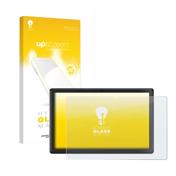 Vorderseite einer Produktverpackung mit dem Markenlogo upscreen. Daneben ist das Gerät SGIN T10P 10.1