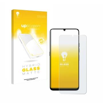 Vorderseite einer Produktverpackung mit dem Markenlogo upscreen. Daneben ist das Gerät Umidigi G9 5G mit dem zugehörigen Displ