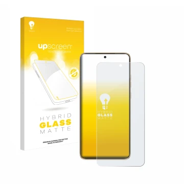 Vorderseite einer Produktverpackung mit dem Markenlogo upscreen. Daneben ist das Gerät Motorola Edge 50 Neo mit dem zugehörige