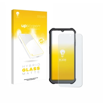 Vorderseite einer Produktverpackung mit dem Markenlogo upscreen. Daneben ist das Gerät Sonim XP400 mit dem zugehörigen Display