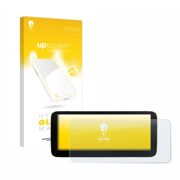 Vorderseite einer Produktverpackung mit dem Markenlogo upscreen. Daneben ist das Gerät Xtrons B0CMTQ48KL 10,25