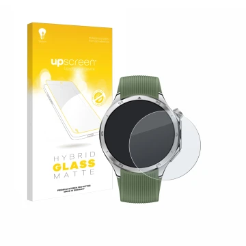Vorderseite einer Produktverpackung mit dem Markenlogo upscreen. Daneben ist das Gerät OnePlus Watch 3 mit dem zugehörigen Dis