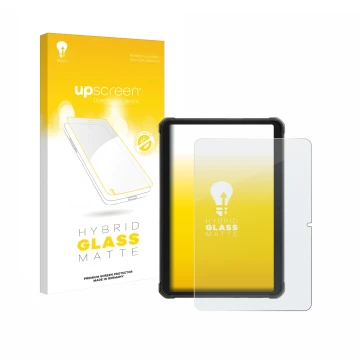 Vorderseite einer Produktverpackung mit dem Markenlogo upscreen. Daneben ist das Gerät Hotwav R8 mit dem zugehörigen Displaysc