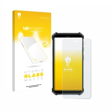 Vorderseite einer Produktverpackung mit dem Markenlogo upscreen. Daneben ist das Gerät Ulefone Armor X12 mit dem zugehörigen D