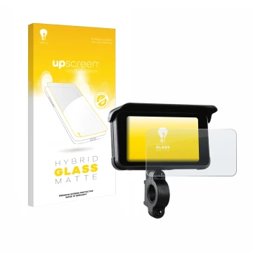 Vorderseite einer Produktverpackung mit dem Markenlogo upscreen. Daneben ist das Gerät Midland Bike-Play-Guardian mit dem zuge