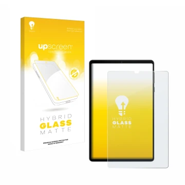 Vorderseite einer Produktverpackung mit dem Markenlogo upscreen. Daneben ist das Gerät Lenovo Legion Tab Gen 3 mit dem zugehör