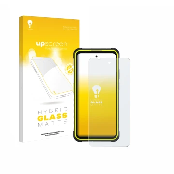 Vorderseite einer Produktverpackung mit dem Markenlogo upscreen. Daneben ist das Gerät Ulefone Armor X31 Pro 5G mit dem zugehö