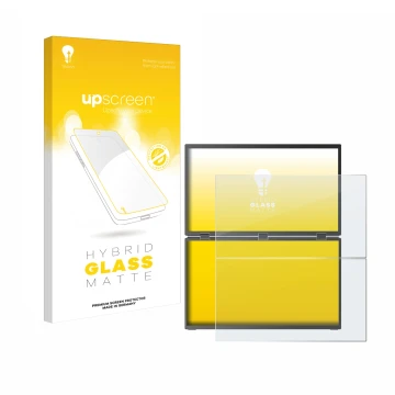 Vorderseite einer Produktverpackung mit dem Markenlogo upscreen. Daneben ist das Gerät Uperfect UStation Delta Max 18.5