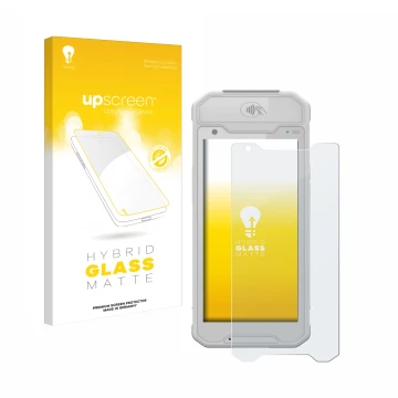 Vorderseite einer Produktverpackung mit dem Markenlogo upscreen. Daneben ist das Gerät Dojo Pocket mit dem zugehörigen Display