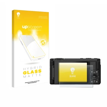 Vorderseite einer Produktverpackung mit dem Markenlogo upscreen. Daneben ist das Gerät Yashica City 200 mit dem zugehörigen Di