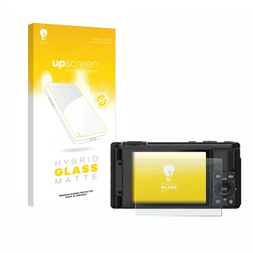 Vorderseite einer Produktverpackung mit dem Markenlogo upscreen. Daneben ist das Gerät Yashica City 100 mit dem zugehörigen Di